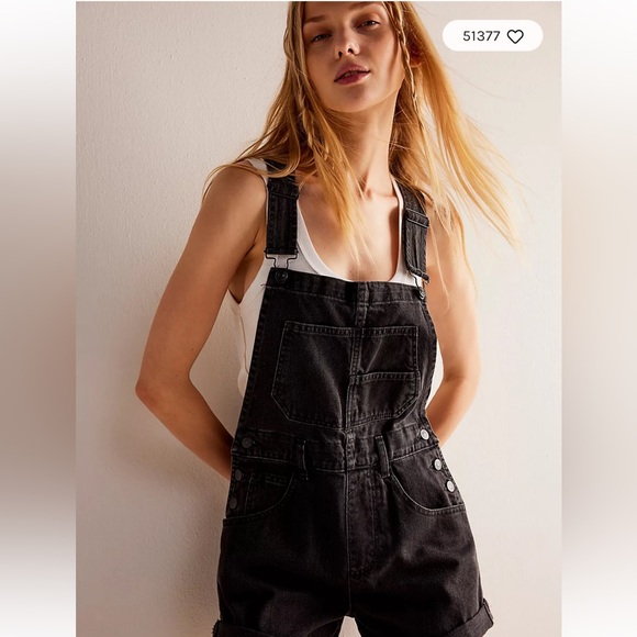 We The Free Denim - Free People We The Ziggy Denim Shortalls Size small NWOT
